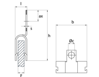 schéma Adaptateur support tube parallèle au panneau