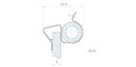 schéma support tube à griffer sur bords panneaux simple Raymond