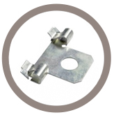 Adaptateur à monter en bords de panneaux pour support tube / Avec tube parallèle au panneau