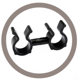 Support tube 2 voies pivotant