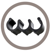 Support tube 3 voies 