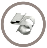 Support tube à fixer en bords de panneaux pour épaisseur maxi 4mm
