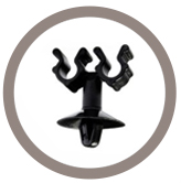 Support tube 2 voies pivotant à clipper dans un trou