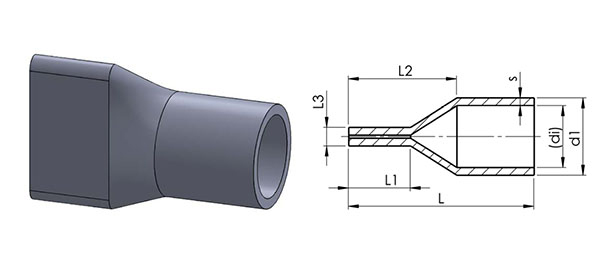 Tube aplati métal