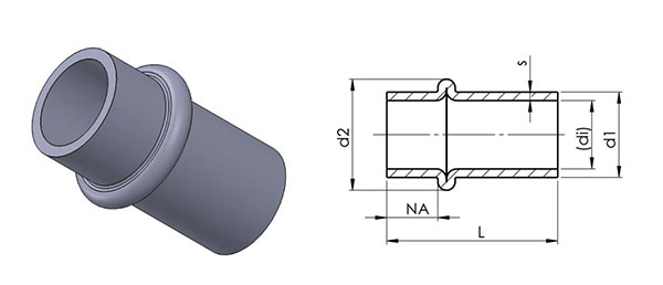 Tube avec collet ou renflement