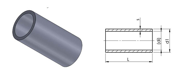 Tube coupé droit